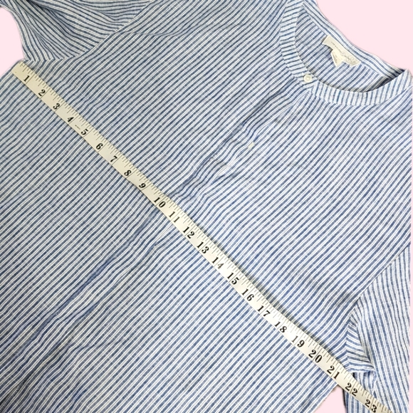 Treasure & Bond Stripe Long Sleeve Linen Blend Blouse - Picture 8 of 9